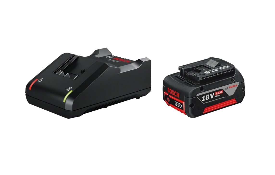 Akku Bosch GBA 18 V; 4,0 Ah; Li-ion + laturi GAL 18V-40