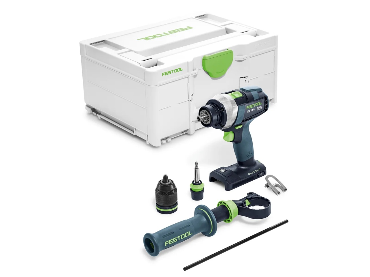 Akkukäyttöinen ruuvinväännin Festool TDC 18/4 I-Basic QUADRIVE; 18V (ilman akkua ja laturia)