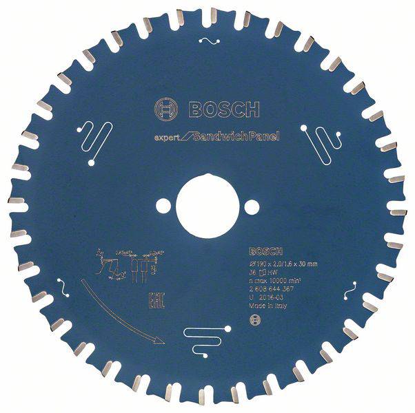 Katkaisulaikka Bosch Expert for Sandwitch Panel; 190x2x20,0 mm; Z36; 12°