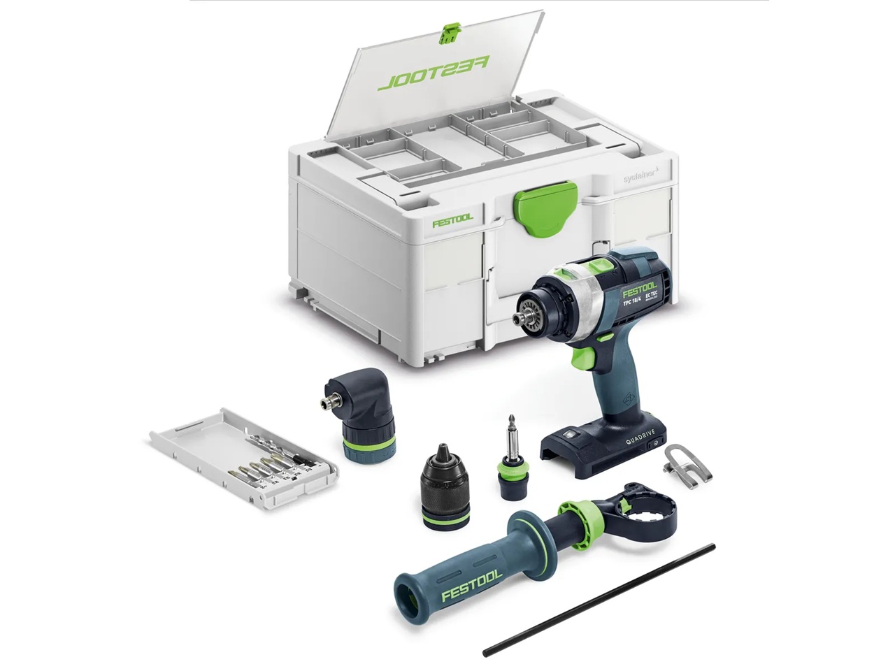 Iskupora / ruuvinväännin Festool QUADRIVE TPC 18/4 I-Basic-Set;  18 V; (ilman akkua ja laturia)