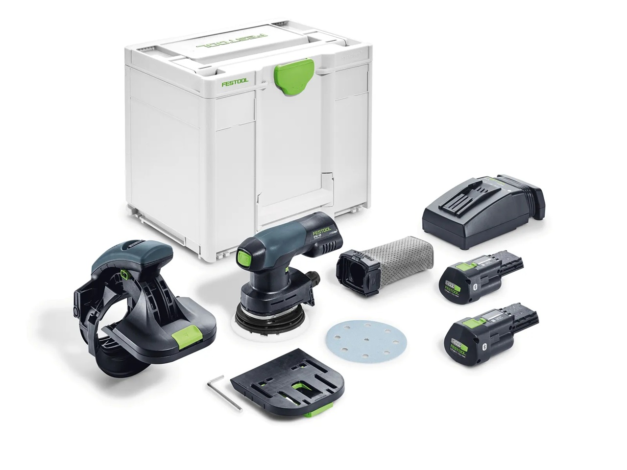 Epäkeskohiomakone Festool ES-ETSC 125 3,0 I-Plus 18 V; 2x3,0 Ah akku