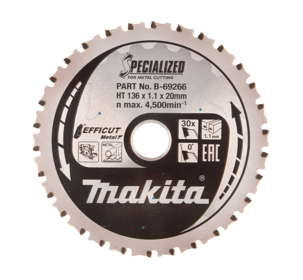 Katkaisulaikka metalli Makita Efficut Metal; 136x1,1x20 mm; Z30; 0°