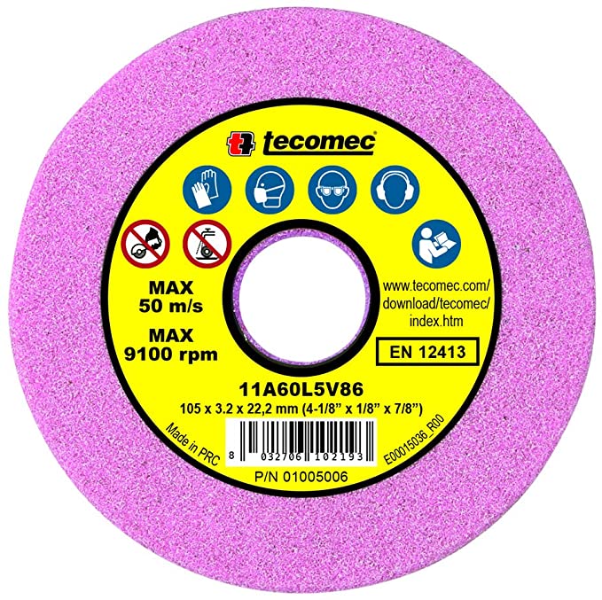 Hiomalaikat penkkihiomakoneille Tecomec ET1190051; 105x3,2x22,2 mm; 1 kpl.