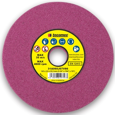 Hiomalaikat penkkihiomakoneille Tecomec ET-K00204007; 145x6,0x22,2 mm; 1 kpl.