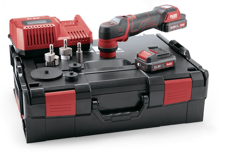 Kiillotuskone Flex PXE 80; 10,8 V; 2x2,5 Ah akku