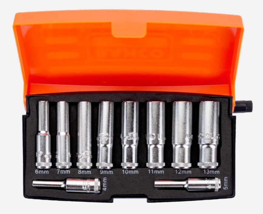 Hylsysarja  Bahco S0810L; 4-13 mm; 1/4''; 10 kpl.