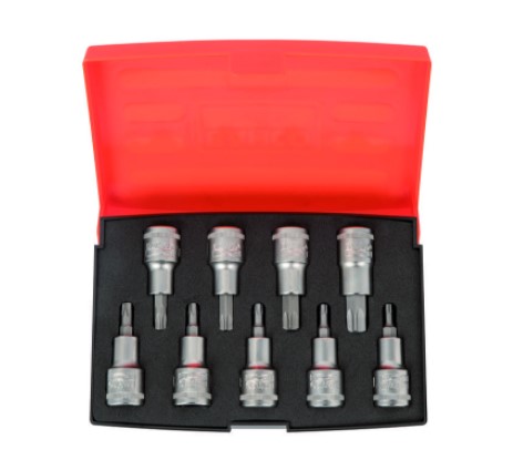 Hylsysarja  Bahco S9TORX; 1/2''; T20-T60; 9 kpl.