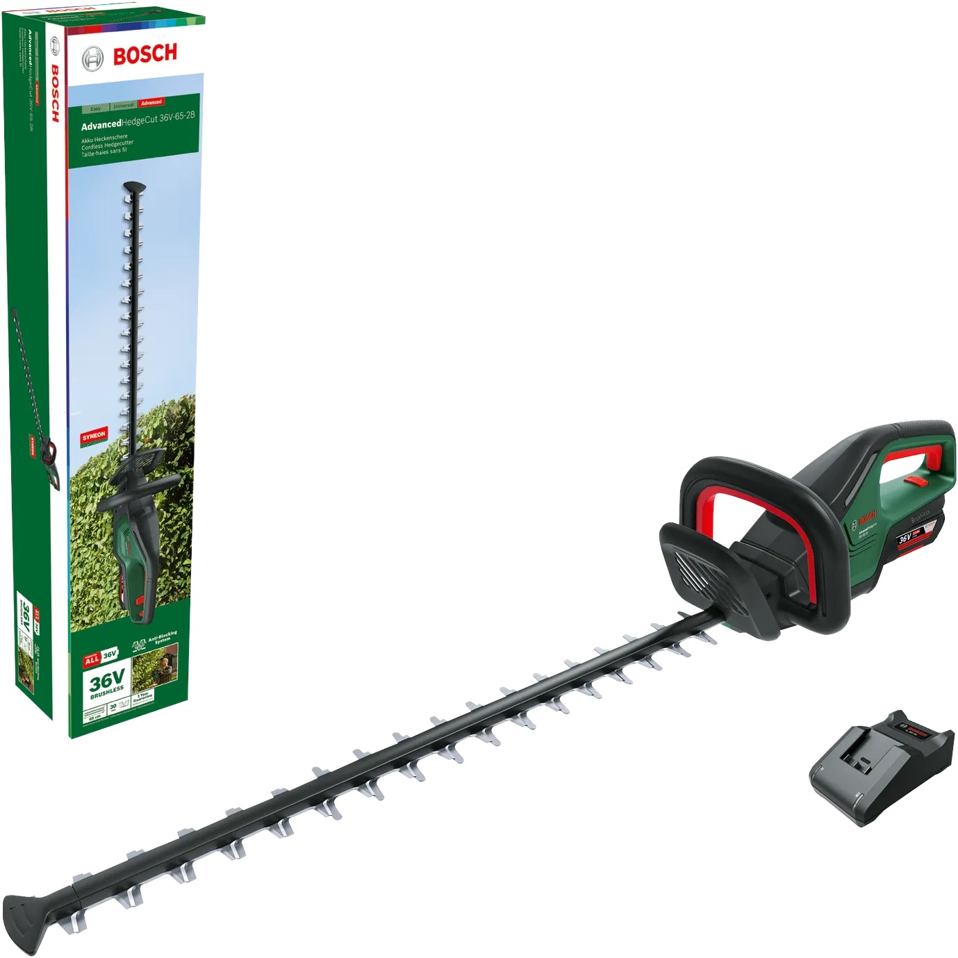 Pensasleikkuri Bosch Advanced HedgeCut 36-6528; 36 V; 65 cm; 1x2,0 Ah akku