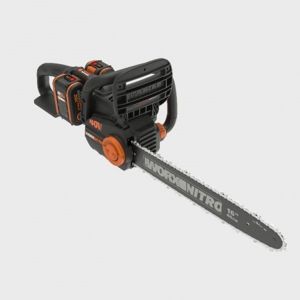 Ketjusaha Worx WG385E; 2x20 V; 2x4,0 Ah; 40 cm nauha