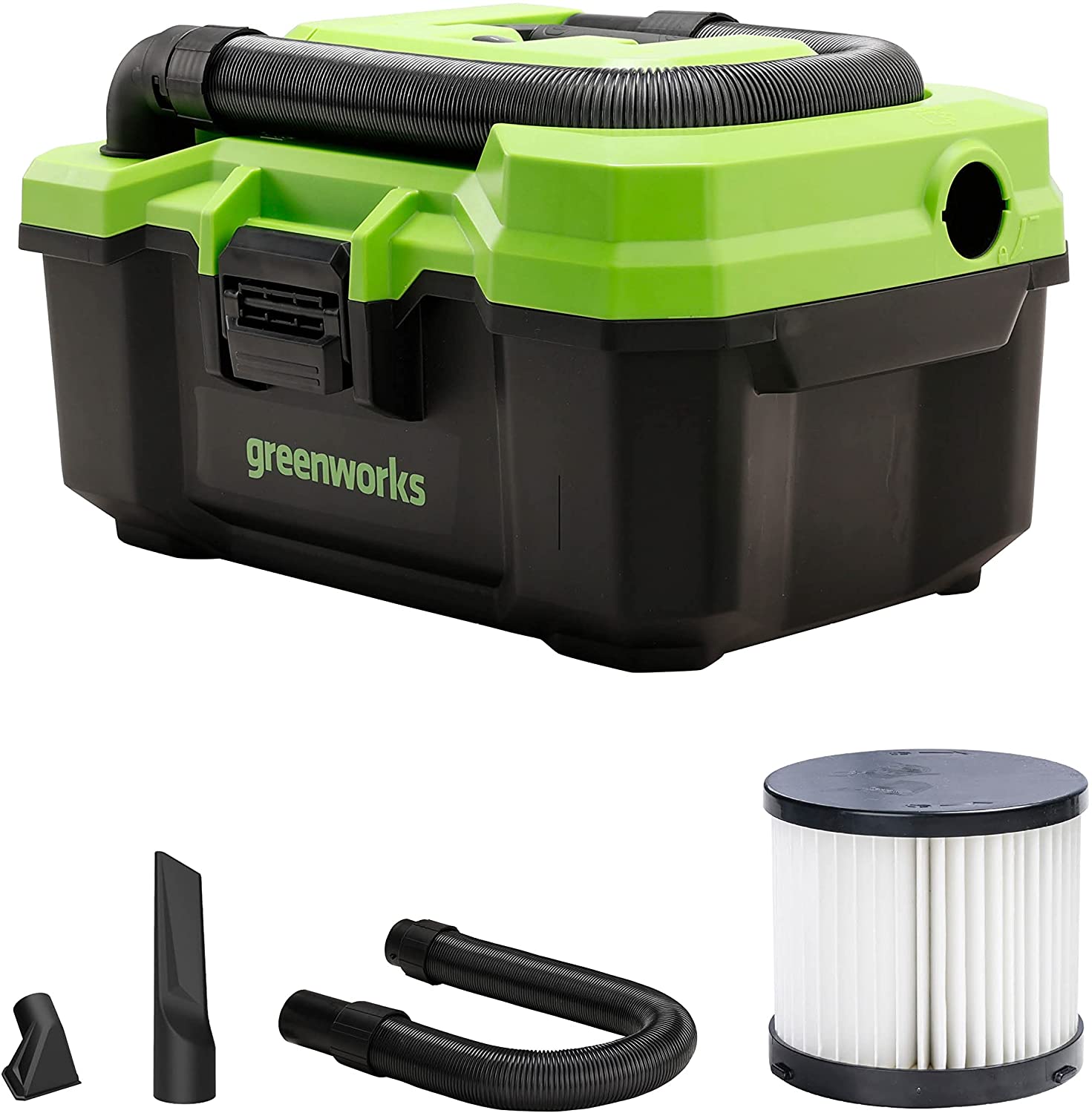 Pölynimuri Greenworks G24WDV; 24 V (ilman akkua ja laturia)