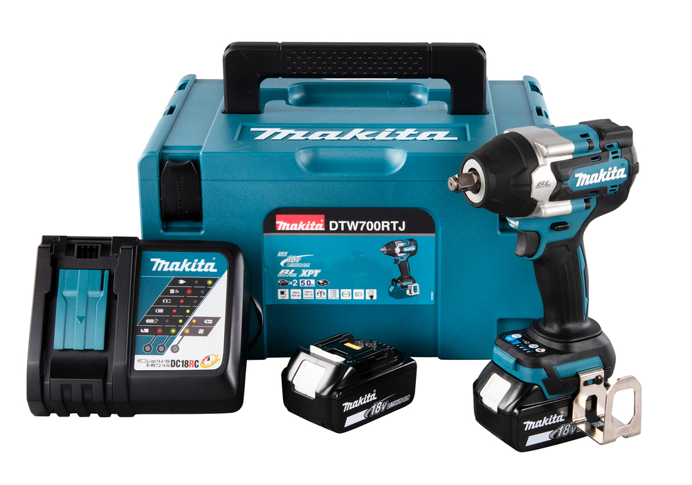 Iskumutterinväännin Makita DTW700RTJ; 18 V; 2x5,0 Ah