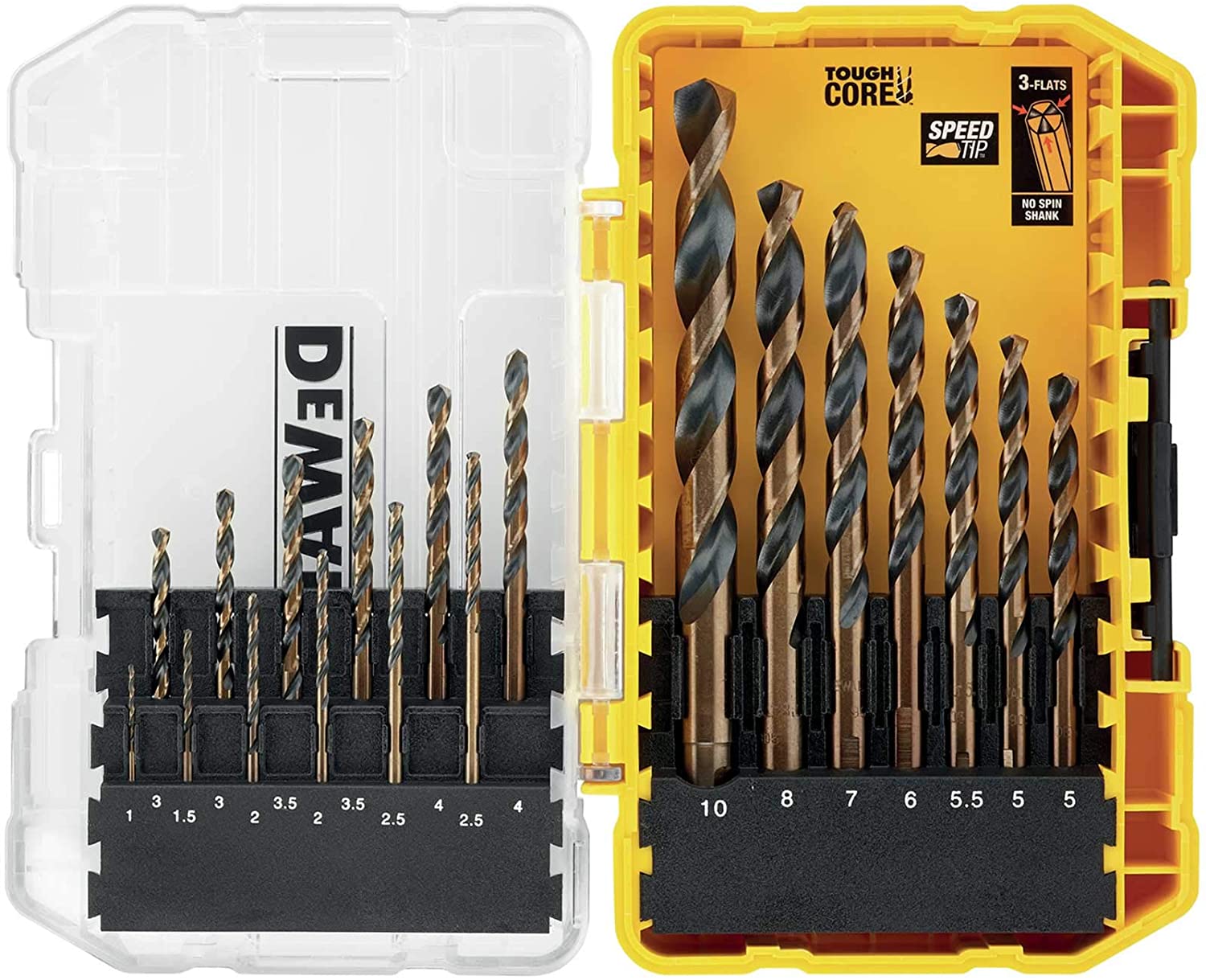 Poranteräsarja DeWalt DT70728-QZ; 1-10 mm; 19 kpl.
