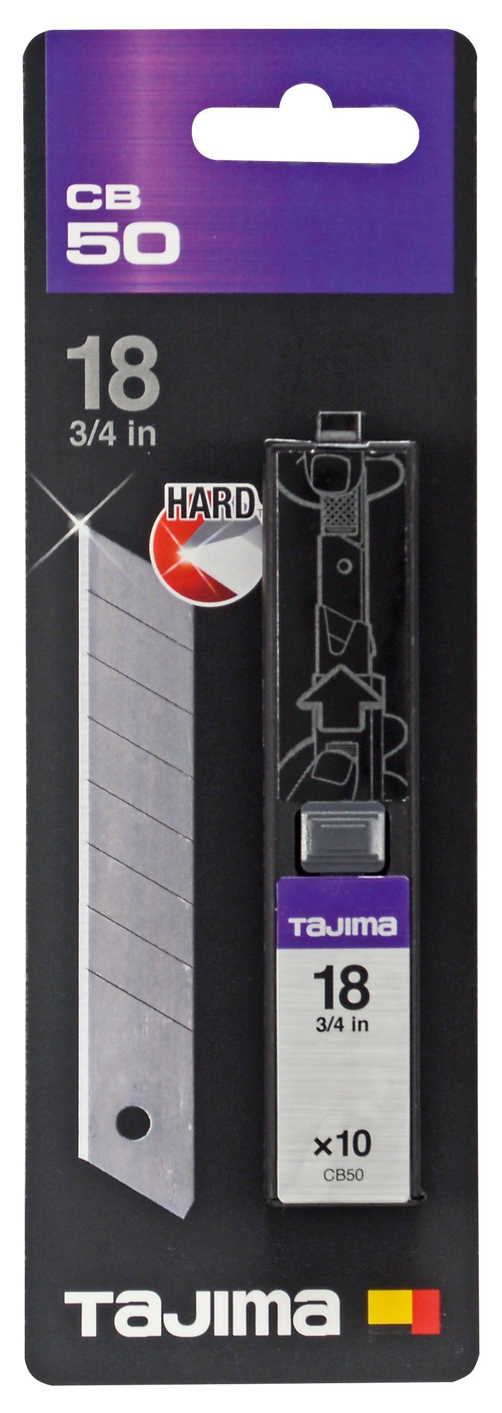 Terä Tajima CB50; 18 mm; 10 kpl.