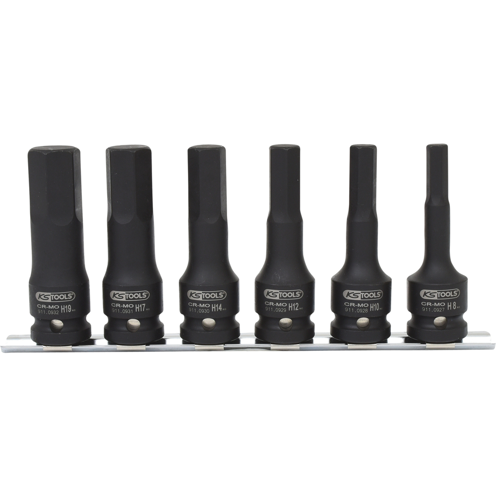 Kärki ja hylsysarja KS Tools 515.1104; 1/2''; 6 kpl.