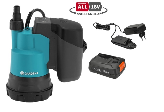 Vesipumppu Gardena 2000/2 P4A; 18 V; 1x2,5 Ah akku