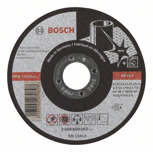 Hiova katkaisulaikka Bosch AS 46 T INOX BF; 115x2 mm