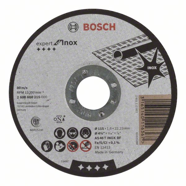 Hiova katkaisulaikka Bosch AS 46 T INOX BF; 115x1,6 mm