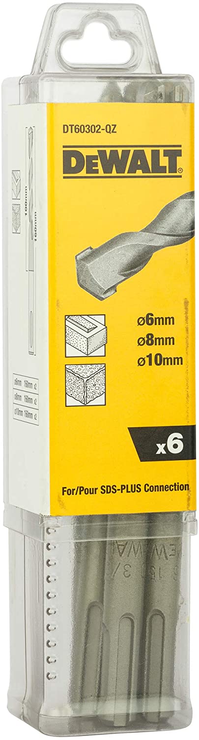 Poranteräsarja DeWalt DT60302 6 osa. SDS-Plus