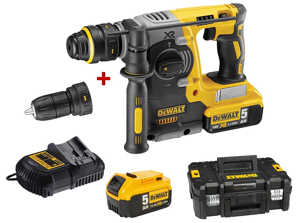 Poravasara DeWalt DCH274P2T; SDS-plus; 2,1 J; 18 V; 2x5,0 Ah akku