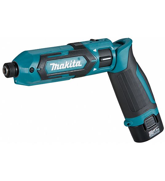 Iskuruuvinväännin Makita TD022DSJ; 7,2 V; 2x1,5 Ah akku