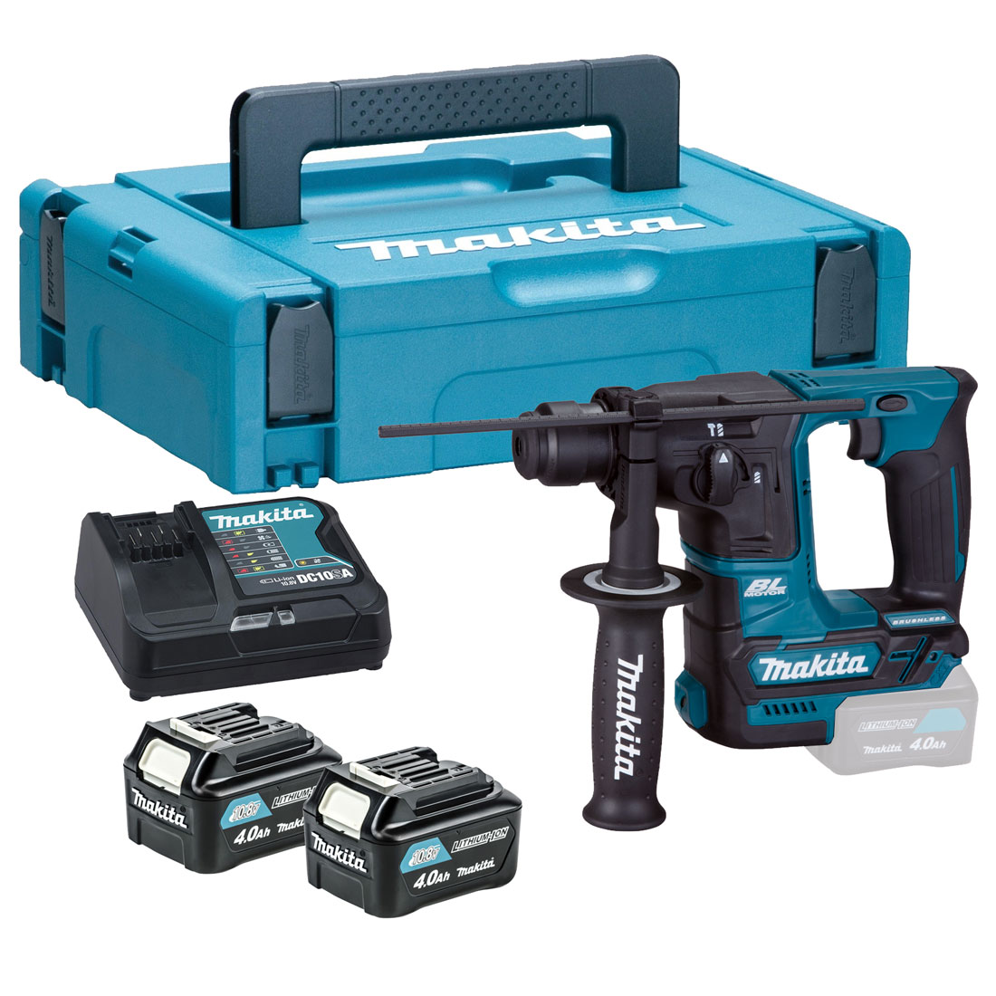 Poravasara Makita HR166DSMJ; 1,1 J; SDS-plus; 10,8 V; 2x4,0 Ah akku