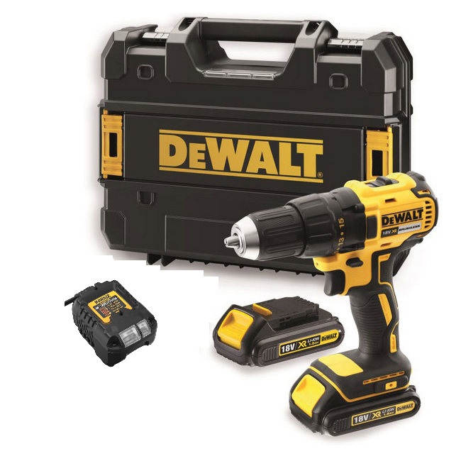 Pora/ruuvinväännin DeWalt DCD777S2T-QW; 18 V; 2x1,5 Ah akku