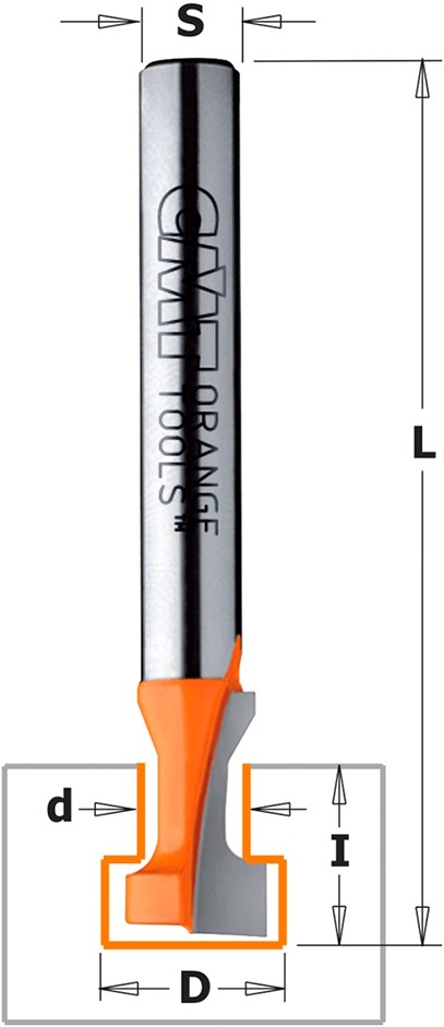 T-roilojyrsin CMT 950.006.11 ; S=8 mm; D=19,5 mm