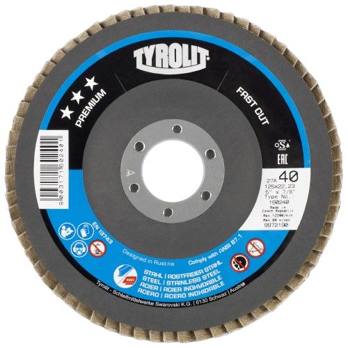 Lamellihiomalaikka  Tyrolit C-Trim; P40; 125 mm