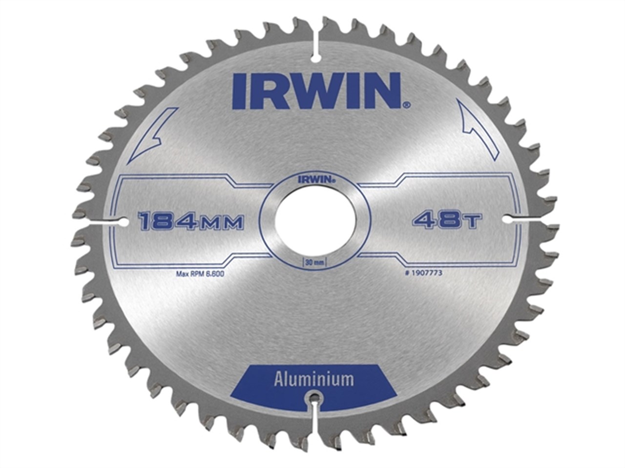 Pöyrösahantetä alumiinille Irwin; 184x2,5x30,0 mm; Z48