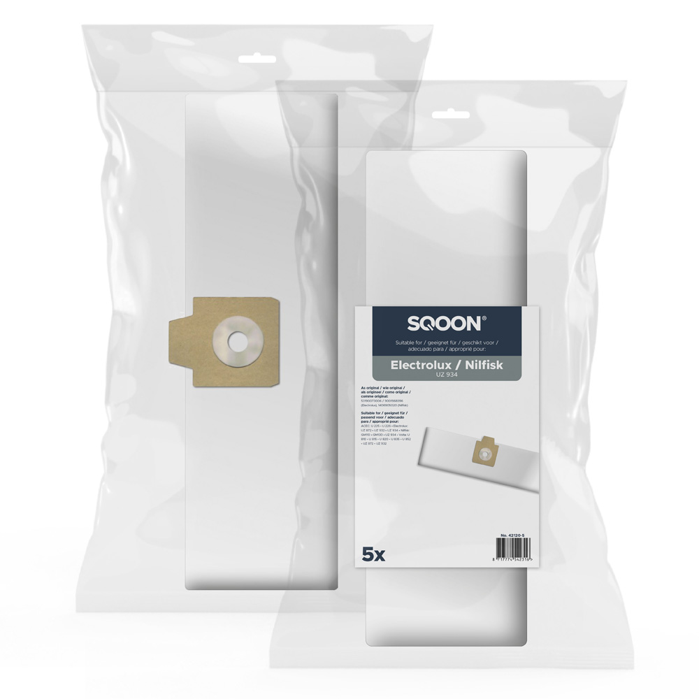 Kangaspölypussi SQOON 42120-5; Electrolux/Nilfisk UZ 934; 5 kpl.