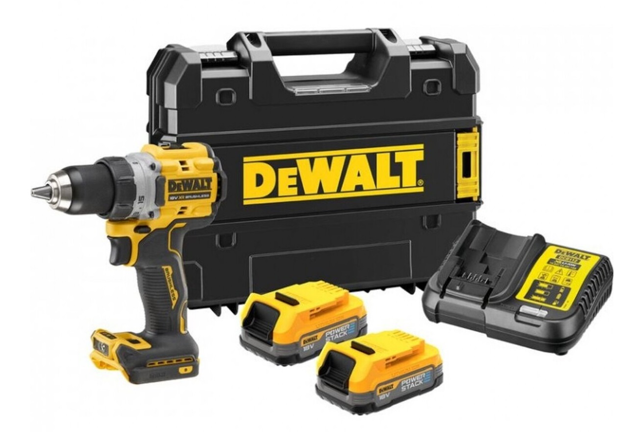 Pora/ruuvinväännin DeWalt DCD800H2T-QW; 18 V; 2x5,0 Ah akku