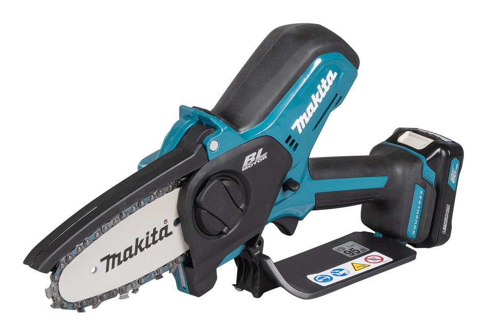 Moottorisaha oksien karsimiseen Makita UC100DZ01; 12 V; 10 cm laippa (ilman akkua ja laturia)