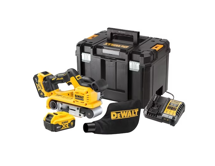 Nauhahiomakone DeWalt DCW220P2-QW; 18 V; 2x5,0 Ah akku
