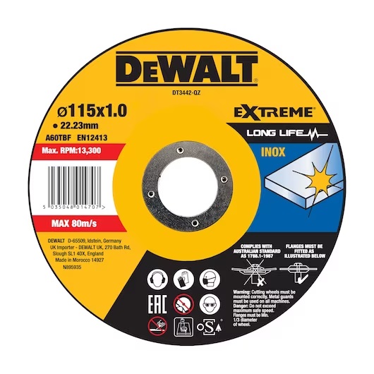 Hiova katkaisulaikka DeWalt DT3442-QZ; 115x22,23 mm