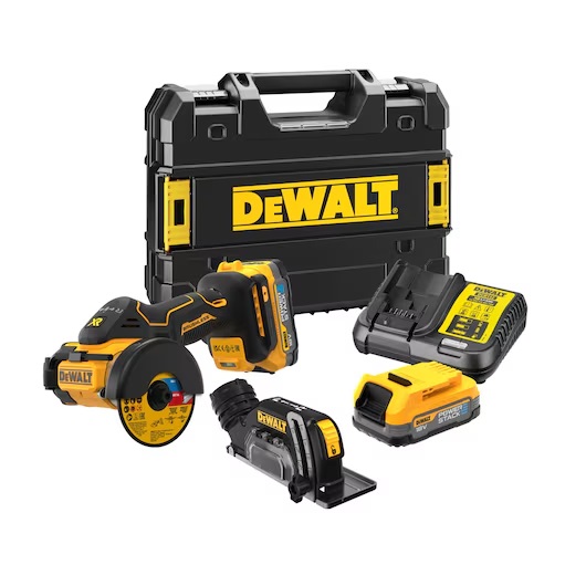 Kulmahiomakone DeWalt DCS438E2T-QW; 18 V; 2x1,7 Ah akku