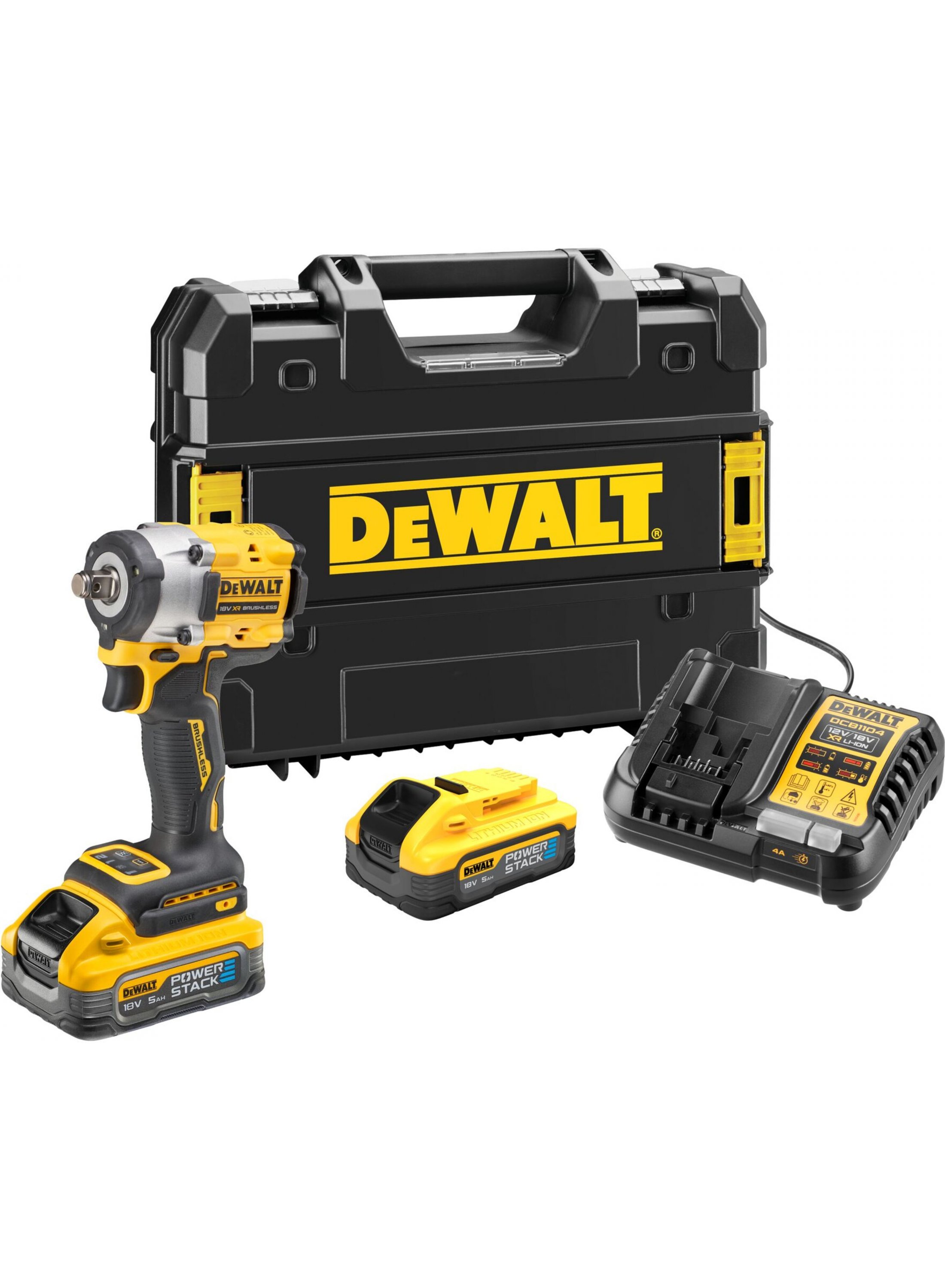Iskumutterinväännin DeWalt DCF921H2T-QW; 18 V; 2x5,0 Ah akku ...