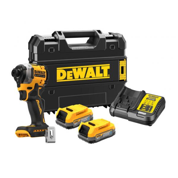 Iskuruuvinväännin DeWalt DCF850E2T-QW; 18 V; 2x1,7 Ah akku