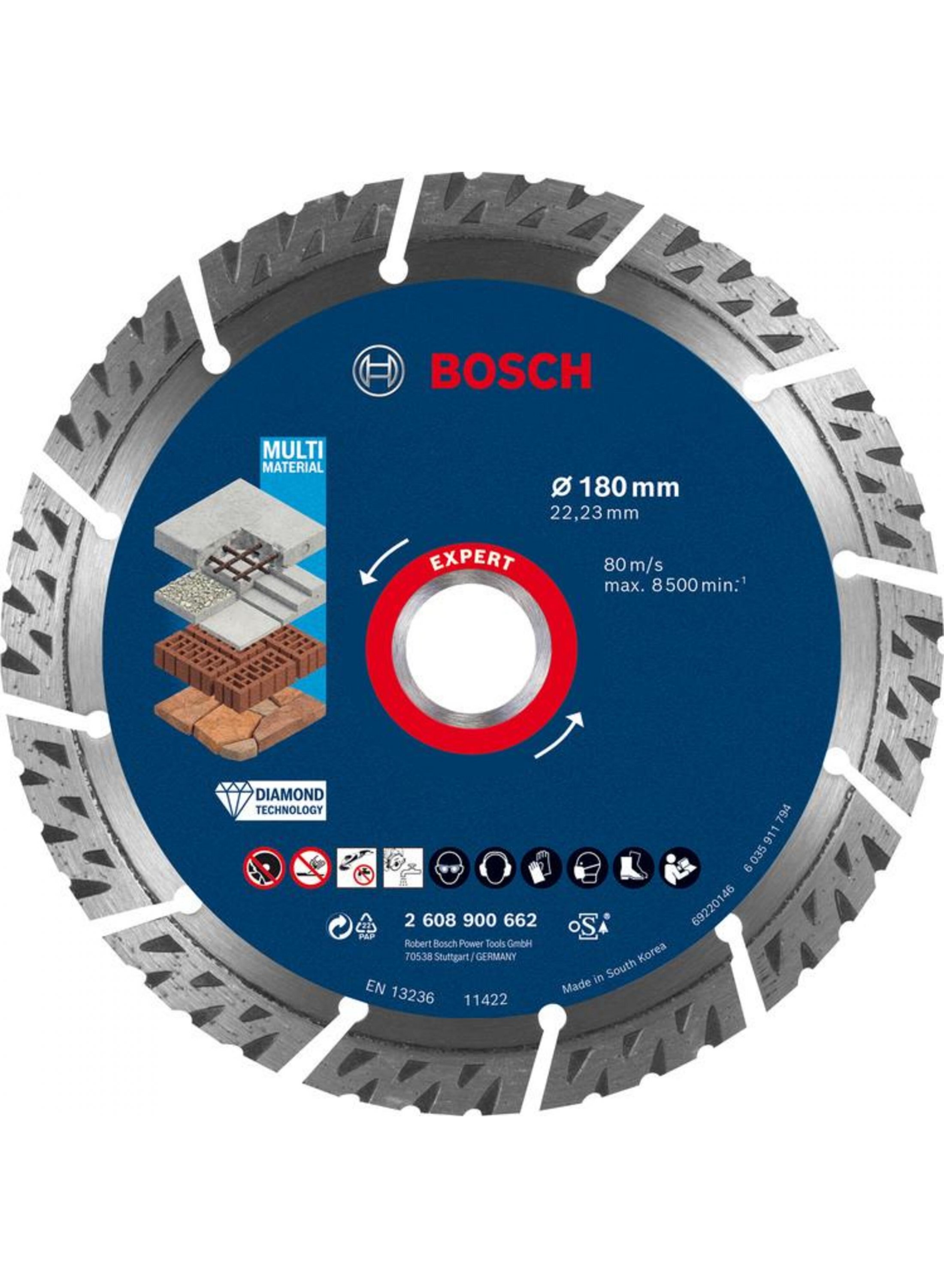 Timanttikatkaisulaikka Bosch 2608900662; 180x22,23 mm