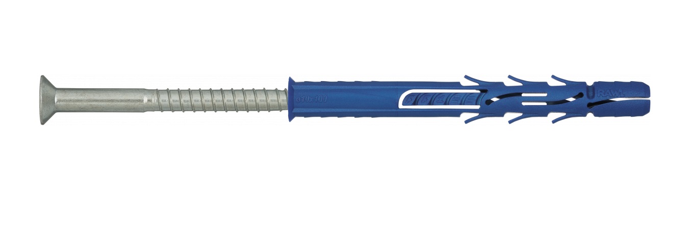 Nailonitappi ruuvilla RawlPlug R-FF1-N-10L160; 9,8x160 mm; 7,0x167 mm; T40; 25 kpl.