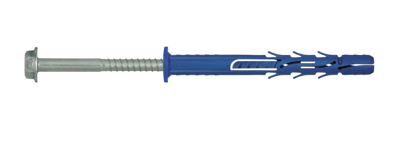 Nailonitappi ruuvilla RawlPlug R-FF1-N-10K080; 9,8x80 mm; 7,0x89 mm; SW13/T40; 50 kpl.