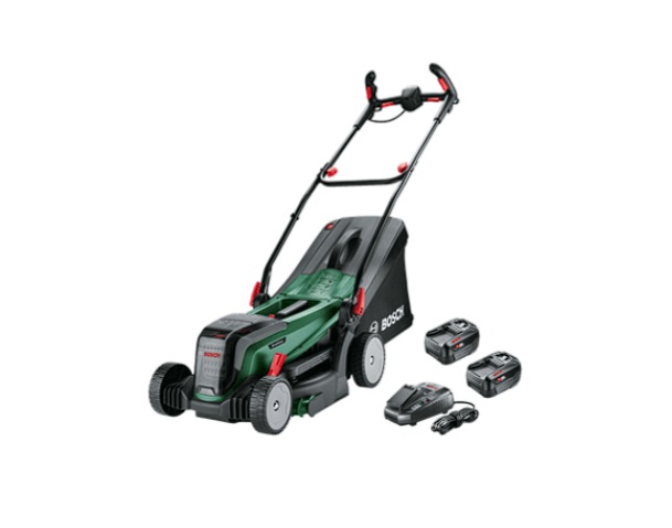 Akkukäyttöinen ruohonleikkuri Bosch UniversalRotak 2x18V-37-550; 18 V; 2x4,0 Ah akku