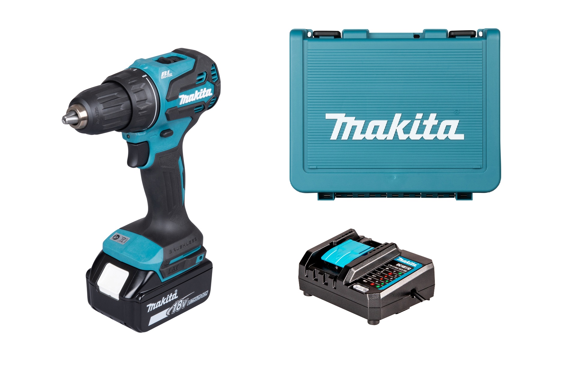 Pora/ruuvinväännin Makita DDF490WF; 18 V; 1x3,0 Ah akku