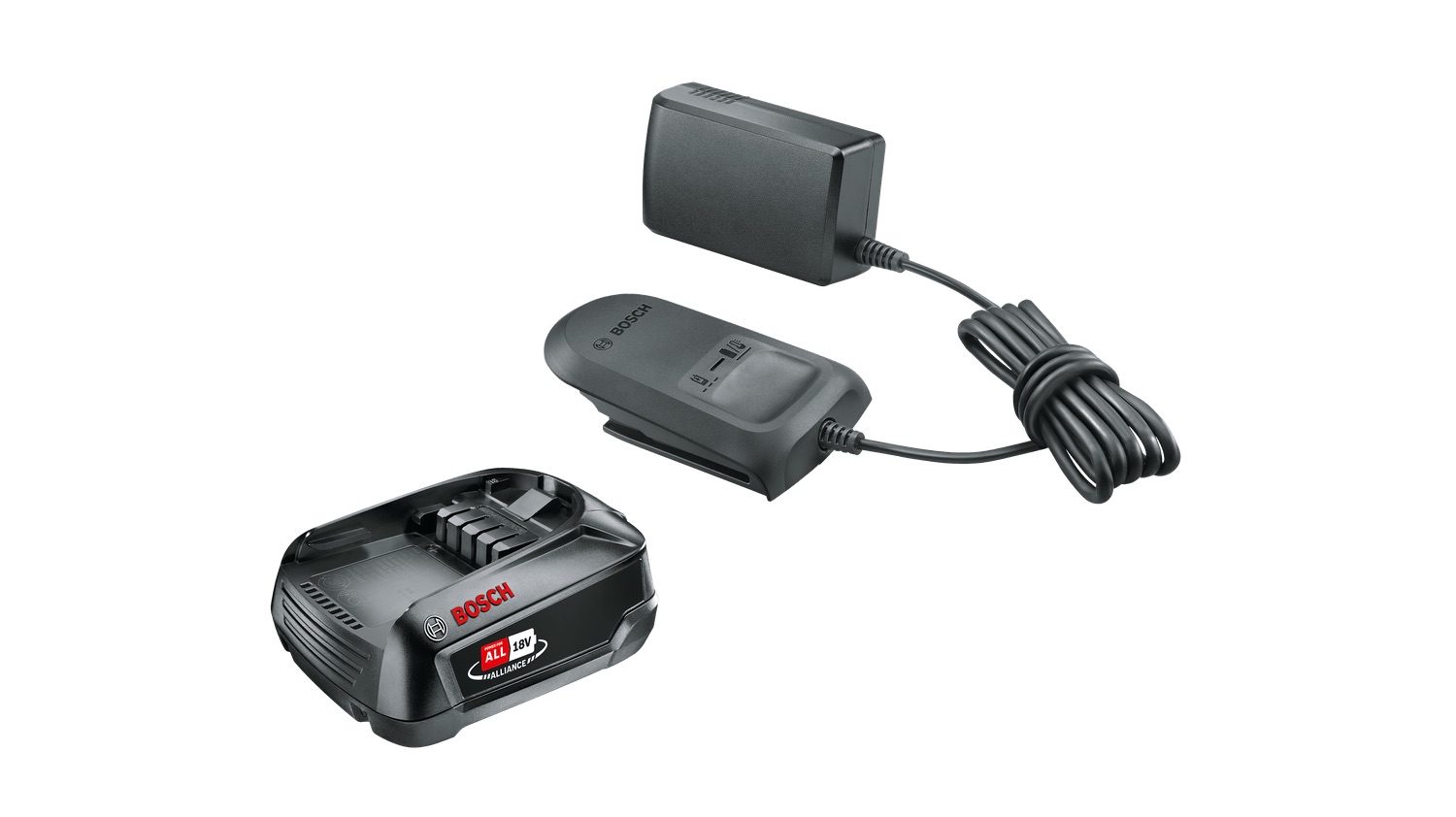 Tarvikesarja Bosch StarterSet Alliance; 18 V; 1x2,0 Ah akku