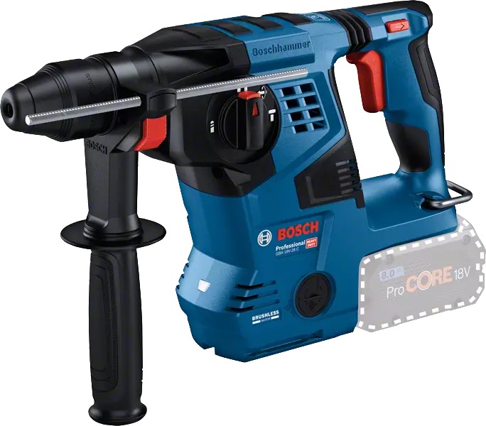 Poravasara Bosch GBH 18V-28 C; 18 V; 3,3 J; SDS-plus (ilman akkua ja laturia)