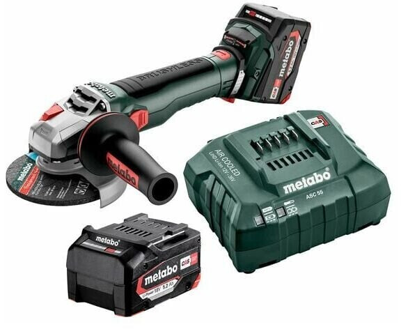 Kulmahiomakone Metabo WB 18 LT BL 11-125 Quick; 18 V; 2x5,2 Ah akku