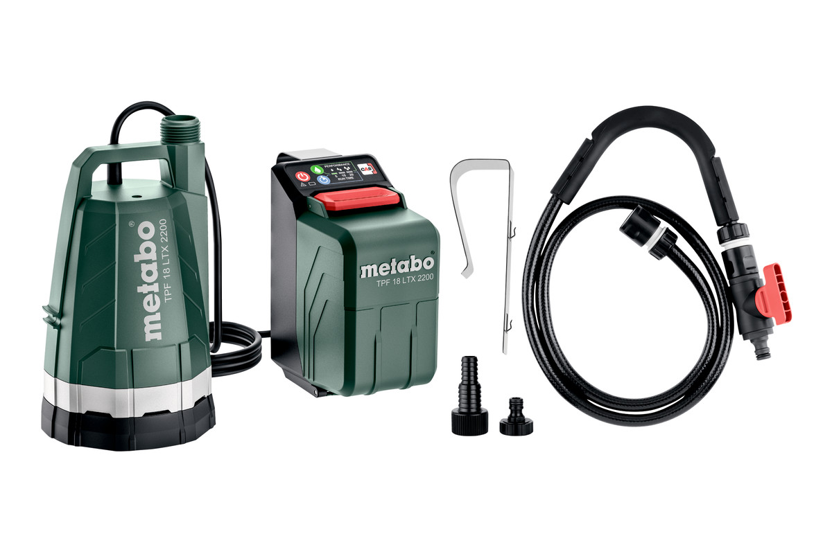 Vesipumppu Metabo TPF 18 LTX 2200; 18 V (ilman akkua ja laturia)