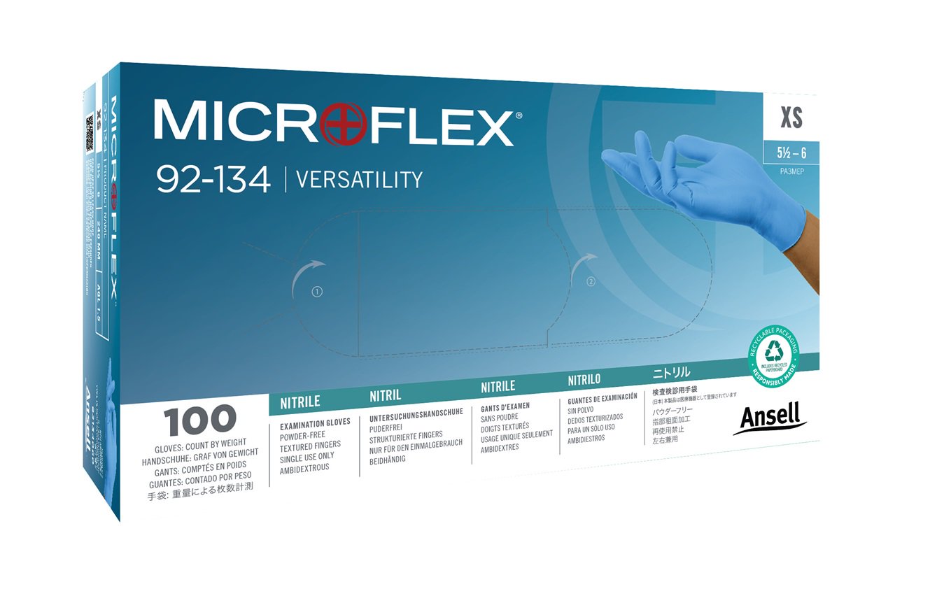 Työkäsineet Ansell Microflex 92-134; S; 100 kpl.