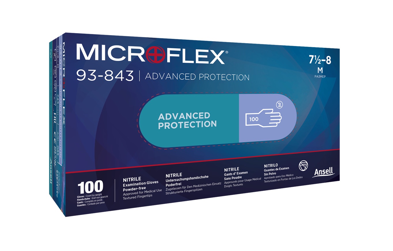 Työkäsineet Ansell Microflex 93-843; L; 100 kpl.
