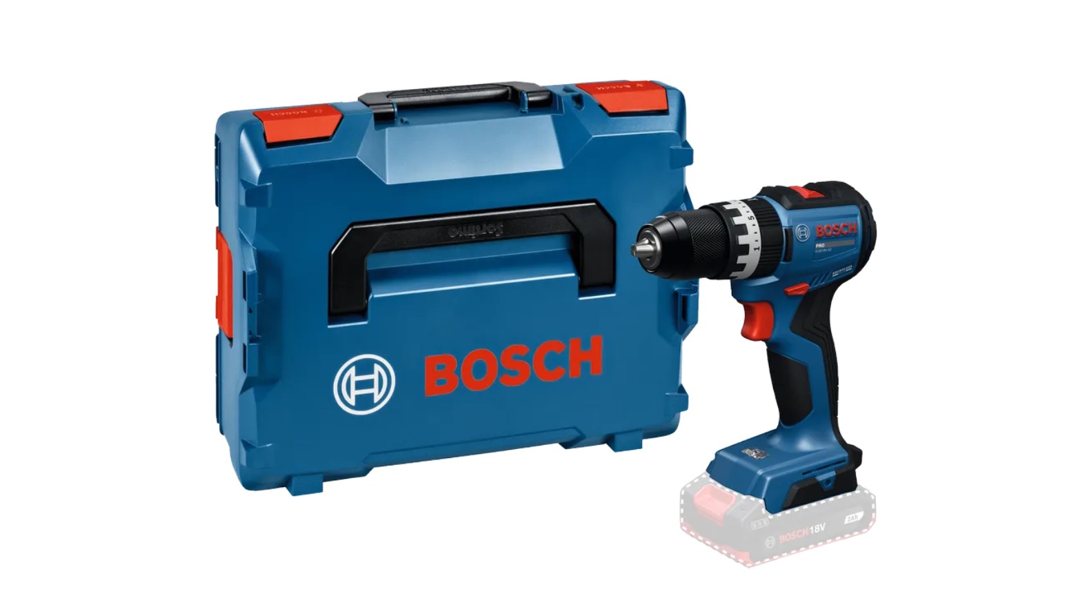 Iskupora / ruuvinväännin Bosch GSB18V-52; 18 V (ilman akkua ja laturia) + L-BOXX 136