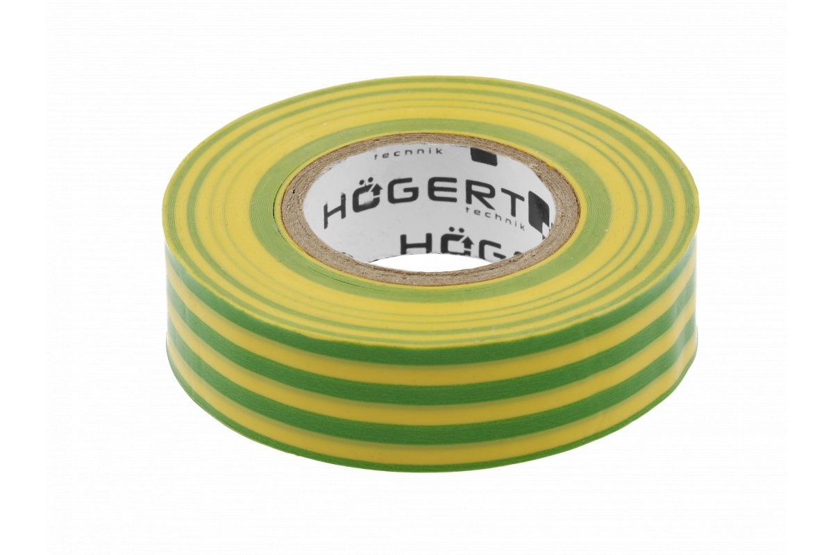 Eristysteippi Hogert HT1P286; 0,13x19 mm; 20 m;  vihreä; keltainen